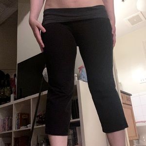 Super Cute Foldover Yoga Capri Pants